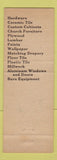 Matchbook Cover - Bruni Miller General Contractor Monroe WI