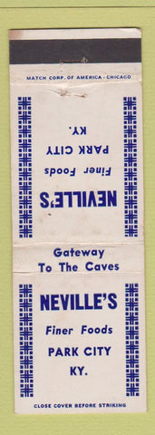 Matchbook Cover - Neville's Restaurant Park City KY WEAR