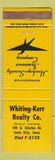 Matchbook Cover - Whiting Kerr Real Estate Iowa City IA