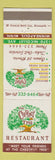 Matchbook Cover - Crestnut Tree Restaurant Minneapolis MN