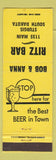 Matchbook Cover - Ritz Bar Sturgis SD