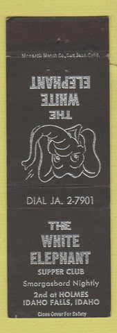 Matchbook Cover - The White Elephant Idaho Falls ID