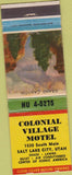 Matchbook Cover - Colonial Village Motel Salt Lake City UT