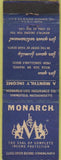 Matchbook Cover - Monarch Life Insurance Springfield MA WEAR