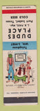 Matchbook Cover - Dudes Place Port Isabel TX hillbilly