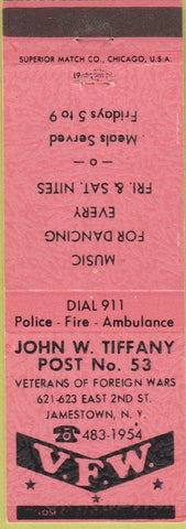 Matchbook Cover - VFW Jamestown NY