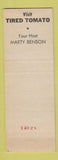 Matchbook Cover - Diamond Knee San Francisco CA Tired Tomato