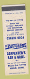 Matchbook Cover - Carpenter's Bar Grill Hugo MN