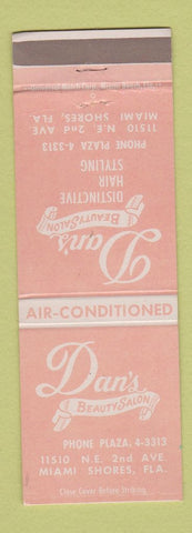 Matchbook Cover - Dan's Beauty Salon Miami Shores FL