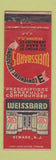 Matchbook Cover - Weissbard Drug Stores Newark NJ