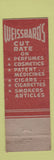 Matchbook Cover - Weissbard Drug Stores Newark NJ