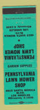 Matchbook Cover - Pennsylvania Lawn Mower Shop Los Angeles CA