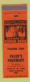 Matchbook Cover - Falck's Pharmacy Drug Store New Castle IN