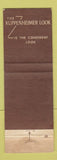 Matchbook Cover - Kuppenheimer Men's Clothes Bell's Brownsville TX