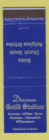 Matchbook Cover - Diocesan Guild Studios Hazleton Scranton Wilkes Barre PA