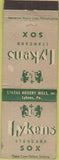 Matchbook Cover - Lykens Socks Lykens PA Hosiery WEAR