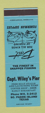 Matchbook Cover - Capt Wiley's Pier South Padre Island TX