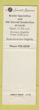 Matchbook Cover - Cock's Roost Broiler Bar Waikiki Hawaii
