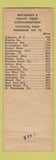 Matchbook Cover - Pinebrook Inn Macon GA