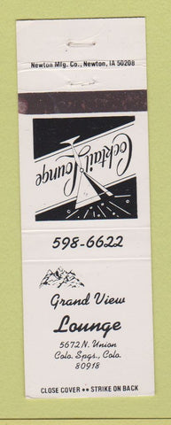 Matchbook Cover - Grand View Lounge Colorado Springs