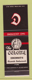 Matchbook Cover - Colony Restaurant Cincinnati OH