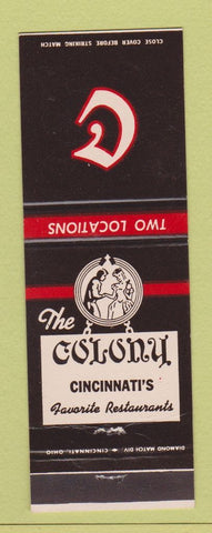 Matchbook Cover - Colony Restaurant Cincinnati OH