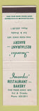 Matchbook Cover - Imordes' Restaurant Bakery