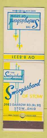 Matchbook Cover - Smorgasbord Stow OH