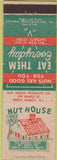 Matchbook Cover - Nut House Perth Amboy NJ nut distribution