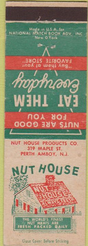 Matchbook Cover - Nut House Perth Amboy NJ nut distribution