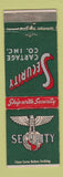 Matchbook Cover - Security Cartage Trucking Fort Wayne IN