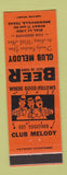 Matchbook Cover - Club Melody Brownsville TX