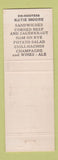 Matchbook Cover - Club Melody Brownsville TX