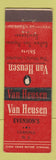 Matchbook Cover - Van Heusen Men's Clothes Evenson's Verona NJ