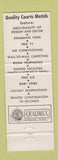 Matchbook Cover - Embers Restaurant Quality Court Motel Carlisle PA