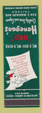 Matchbook Cover - Red Hanegan's Restaurant Chicago IL