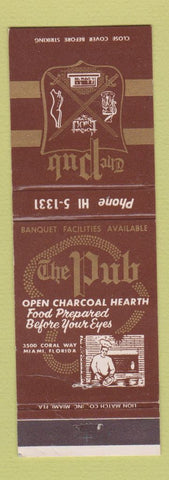 Matchbook Cover - The Pub Restaurant Miami FL