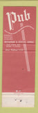 Matchbook Cover - The Pub Restaurant Miami FL