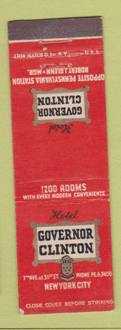 Matchbook Cover - Hotel Governor Clinton New York City