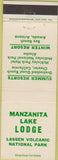Matchbook Cover - Manzanita Lake Lodge Amado AZ Chester CA