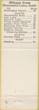 Matchbook Cover - Manzanita Lake Lodge Amado AZ Chester CA