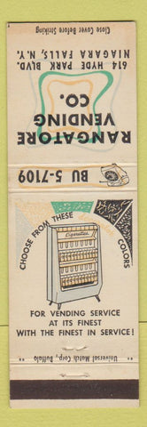 Matchbook Cover - Rangatore Vending Niagara Falls NY