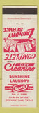 Matchbook Cover - Sunshine Laundry Brownsville TX