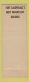 Matchbook Cover - Gill Construction Chicago IL Fort Lauderdale FL Escape Hotel