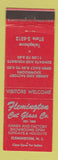 Matchbook Cover - Flemington Cut Glass Flemington NJ