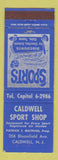 Matchbook Cover - Caldwell Sport Shop Caldwell NJ