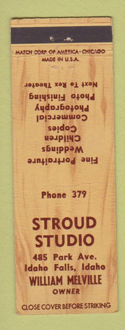 Matchbook Cover - Stroud Studio Idaho Falls ID Photography