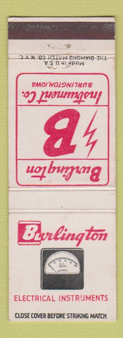 Matchbook Cover - Burlington Electrical Instruments Burlington IA