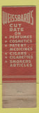 Matchbook Cover - Weissbards Drug Stores Newark NJ