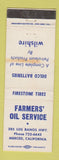Matchbook Cover - Farmers Oil Service Merced CA STAINED